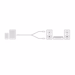 ACT AC3605 câble audio 1,5 m 3,5mm 2 x RCA Noir