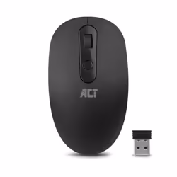 ACT AC5110, Ambidextre, RF sans fil, 1200 DPI, Noir