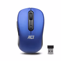 ACT AC5140, Droitier, Optique, RF sans fil, 1600 DPI, Bleu