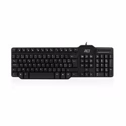 ACT AC5475, Taille réelle (100 %), USB, Clavier à membrane, AZERTY, Noir