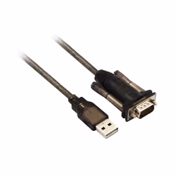 ACT AC6000, Noir, 1,5 m, USB Type-A, DB-9, Mâle, Mâle