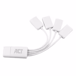ACT AC6210 hub & concentrateur USB 3.2 Gen 1 (3.1 Gen 1) Type-A 480 Mbit/s Blanc