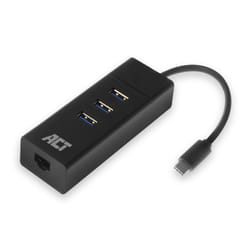 ACT AC6400 station d'accueil USB 3.2 Gen 1 (3.1 Gen 1) Type-C Noir