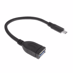 ACT AC7340, 0,2 m, USB C, USB A, USB 3.2 Gen 1 (3.1 Gen 1), 5000 Mbit/s, Noir