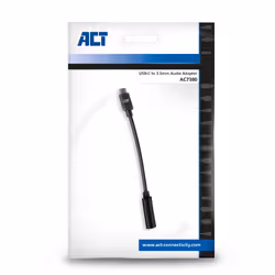 ACT AC7380 câble audio 0,11 m 3,5mm USB Type-C Noir - Vue supplémentaire 4