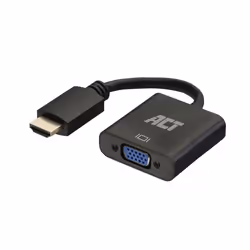 ACT AC7535, 0,23 m, HDMI Type A (Standard), VGA (D-Sub), Mâle, Femelle, Droit