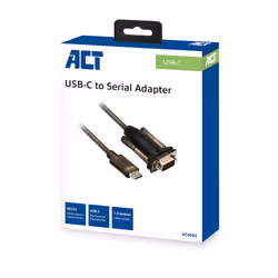 ACT AC6002 câble Série Noir 1,5 m USB Type-C DB-9
