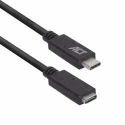 ACT AC7412, 2 m, USB C, USB C, USB 3.2 Gen 1 (3.1 Gen 1), 5000 Mbit/s, Noir