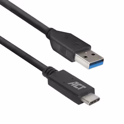 ACT AC7416, 1 m, USB C, USB A, USB 3.2 Gen 1 (3.1 Gen 1), 5000 Mbit/s, Noir