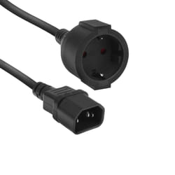 ACT AK5250 câble électrique Noir 0,2 m Coupleur C14 CEE7/3