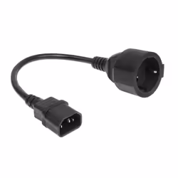 ACT AK5250 câble électrique Noir 0,2 m Coupleur C14 CEE7/3