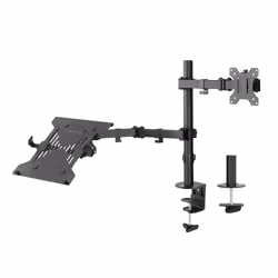 ACT AC8305, Laptop et bras pour écran, Noir, Aluminium, Plastique, Acier, 39,6 cm (15.6"), 81,3 cm (32"), 12 kg