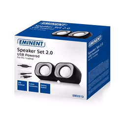 Eminent EM3513 set d'enceintes 6 W PC/ordinateur portable Noir 2.0 canaux 3 W