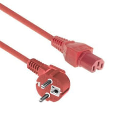 ACT AK5315 câble électrique Rouge 2 m CEE7/7 Coupleur C15