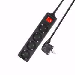 ACT AC2440, 2 m, Intérieure, Type F, Type F (CEE 7/7), Courbe, 1,5 mm²