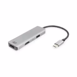 ACT AC7013, Avec fil, USB 3.2 Gen 1 (3.1 Gen 1) Type-C, Noir, Gris, 5 Gbit/s, 4K Ultra HD, 4096 x 2160 pixels