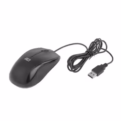 ACT Souris optique filaire pleine taille 1000 DPI, clic silencieux, écologique, fabriquée à partir de matériaux recyclés