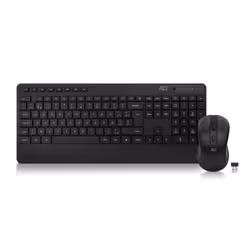 ACT Ensemble clavier et souris sans fil (Azerty), clic silencieux, écologique, fabriqué à partir de matériaux recyclés, Taill ...