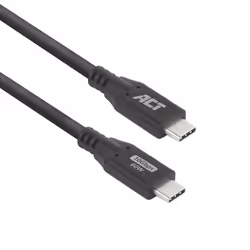 ACT Câble USB 3.0 10Gbps 60W USB Type-C, 1 mètre, 1 m, USB C, USB C, USB 3.2 Gen 2 (3.1 Gen 2), 10 Gbit/s, Noir