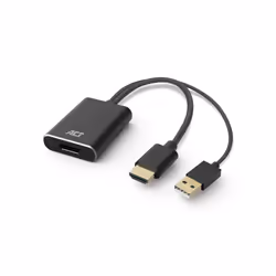 ACT AC7536, 0,24 m, HDMI + USB, DisplayPort, Mâle, Femelle, Droit