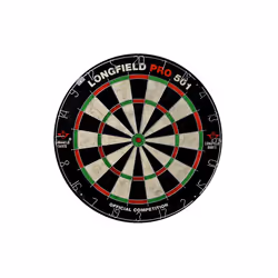 Longfield Darts 065004C, Cible de fléchettes, Noir, Vert, Rouge, Blanc, Sisal, Solide, Adulte, 46 cm