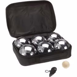 Sacoche de 6 Boules de Pétanque - Non spécifié - Acier Chromé - Mixte - Plein Air - Adulte