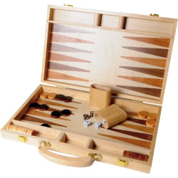 BUFFALO Backgammon en bois marqueté de 38