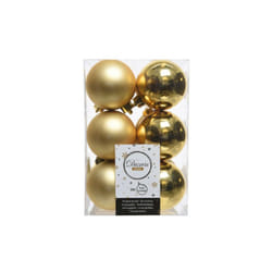 Lot de 12 boules EDM esprit de Noël - Doré - 71869