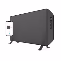 Duux Edge, Chauffage électrique à convecteur, 24 h, IP24, Intérieure, Sol, Mur, Gris