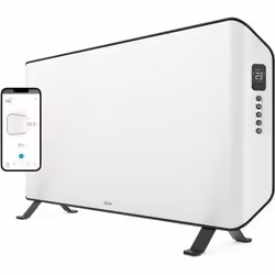 Duux Edge, Chauffage électrique à convecteur, 24 h, IP24, Intérieure, Sol, Mur, Blanc