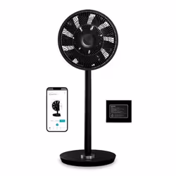 Duux Whisper Flex Ventilateur Connecté Noir + Dock &amp; Batterie, Ventilateur à lame domestique, Noir, Sol, Table, Acrylonit ...