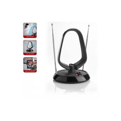 One For All - Antenne tv tnt hd uhf vhf fm Intérieur Amplifiée SV9143 - Gain 42 dB, Compatible dvb-t, Filtre 4G integré, Cable Coax 1m