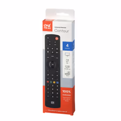 One For All Basic Contour 4 télécommande IR Wireless TV, Boitier décodeur TV, DVD/Blu-ray, Barre de son Appuyez sur les boutons