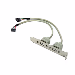 Gembird CCUSBRECEPTACLE, USB 2.0, Gris, Métallique, 1 pièce(s), 110 mm, 120 mm, 30 mm