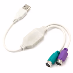 Gembird UAPS12, 0,3 m, 2x 6-p Mini-DIN, USB A, Mâle, Mâle, Blanc