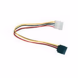Gembird CC-SATA-PS, 0,15 m, SATA 15 broches, Molex (4-pin), Mâle, Mâle