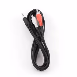 Gembird 2.5m, 3.5mm/2xRCA, M/M câble audio 2,5 m 3,5mm Noir, Rouge, Blanc