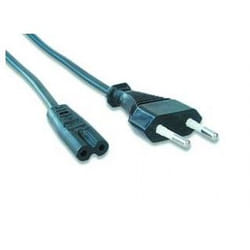 Gembird PC-184/2 câble électrique Noir 1,8 m Prise d'alimentation type C Coupleur C8