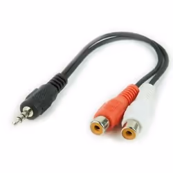 Gembird CCA-406, 3,5mm, Mâle, 2 x RCA, Femelle, 0,2 m, Noir, Rouge, Blanc