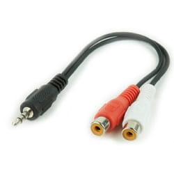 Gembird CCA-406 câble audio 0,2 m 3,5mm 2 x RCA Noir, Rouge, Blanc