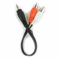 Gembird 0.2m, 3.5mm/2xRCA, M/M câble audio 0,2 m 3,5mm Noir, Rouge, Blanc