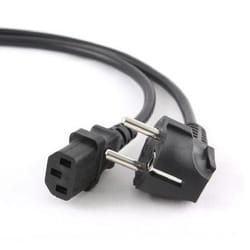 Gembird PC-186-VDE-10M câble électrique Noir CEE7/4 Coupleur C14
