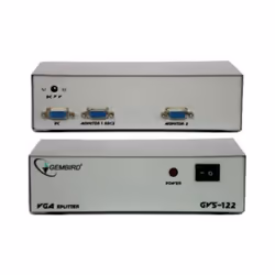 Gembird GVS122, VGA, 2x VGA, 2048 x 1536 pixels, Blanc
