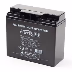 Gembird BAT-12V17AH/4, Sealed Lead Acid (VRLA), 12 V, 1 pièce(s), Noir, 17 Ah, 5 année(s)