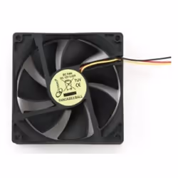 Gembird FANCASE2/BALL, Ventilateur, 9 cm, Noir