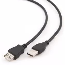 Gembird CCP-USB2-AMAF-15C, 4,6 m, USB A, USB A, USB 2.0, Mâle/Femelle, Noir