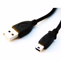 Gembird 1.8m USB 2.0 A/mini-USB M, 1,8 m, USB A, Mini-USB B, USB 2.0, Mâle/Mâle, Noir