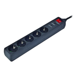 Gembird SPG5-C-10 protection surtension Noir 5 sortie(s) CA 250 V 3 m