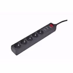 EnerGenie SPG5-C-15, 250 J, 5 sortie(s) CA, 250 V, 16 A, Noir, 4,5 m