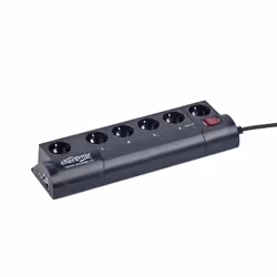 EnerGenie EG-PMS2, 6 sortie(s) CA, 220 – 230, 50 - 60 Hz, 10 A, Noir